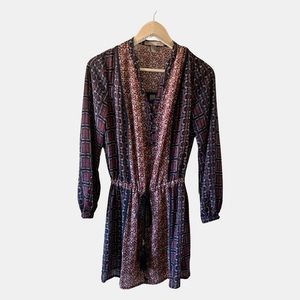 Boho Long Sleeve Summer Mini Dress